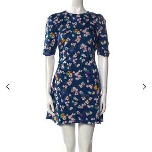 Tanya Taylor Silk Dress with Floral Print